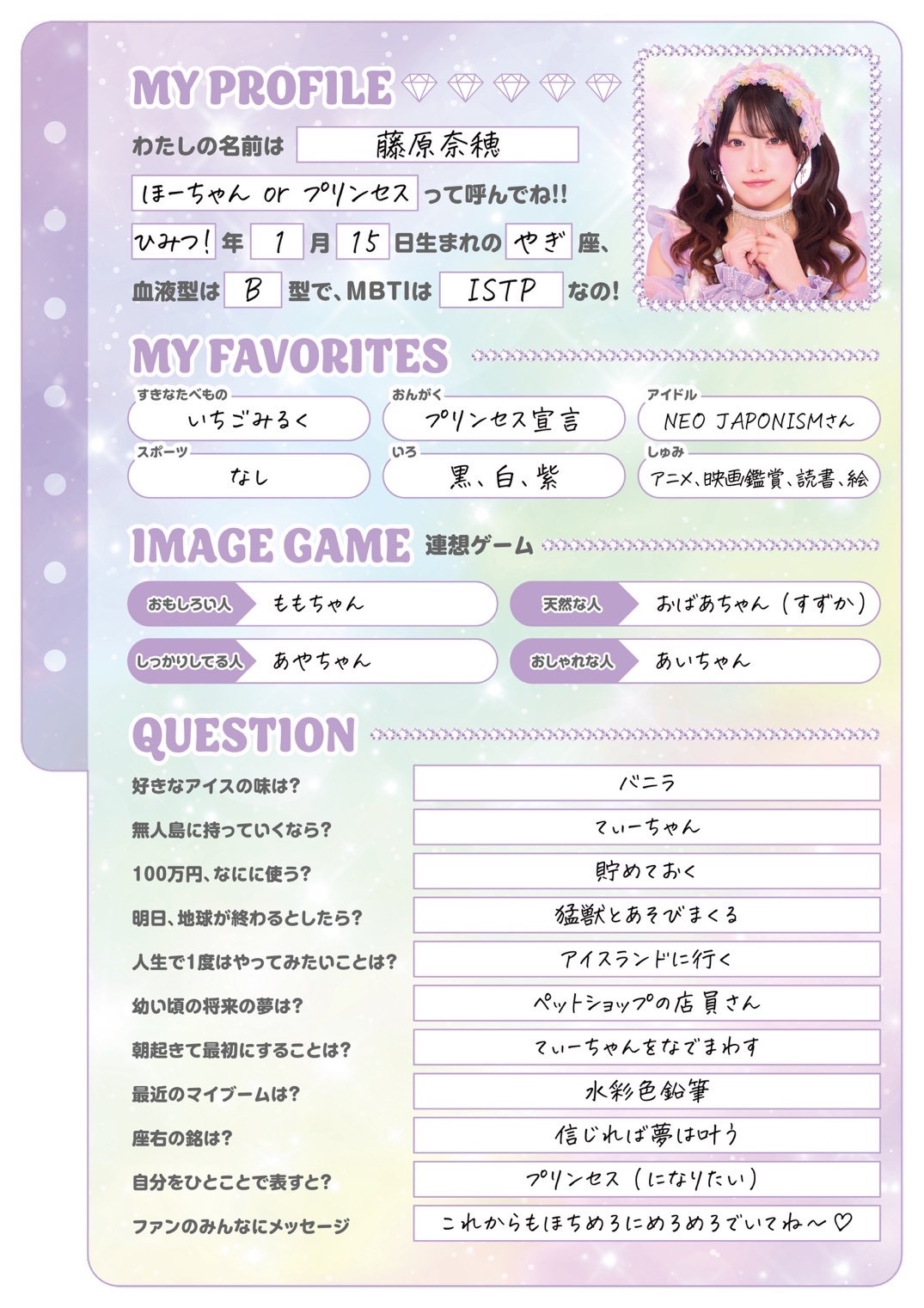 藤原 奈穂 イメージ画像